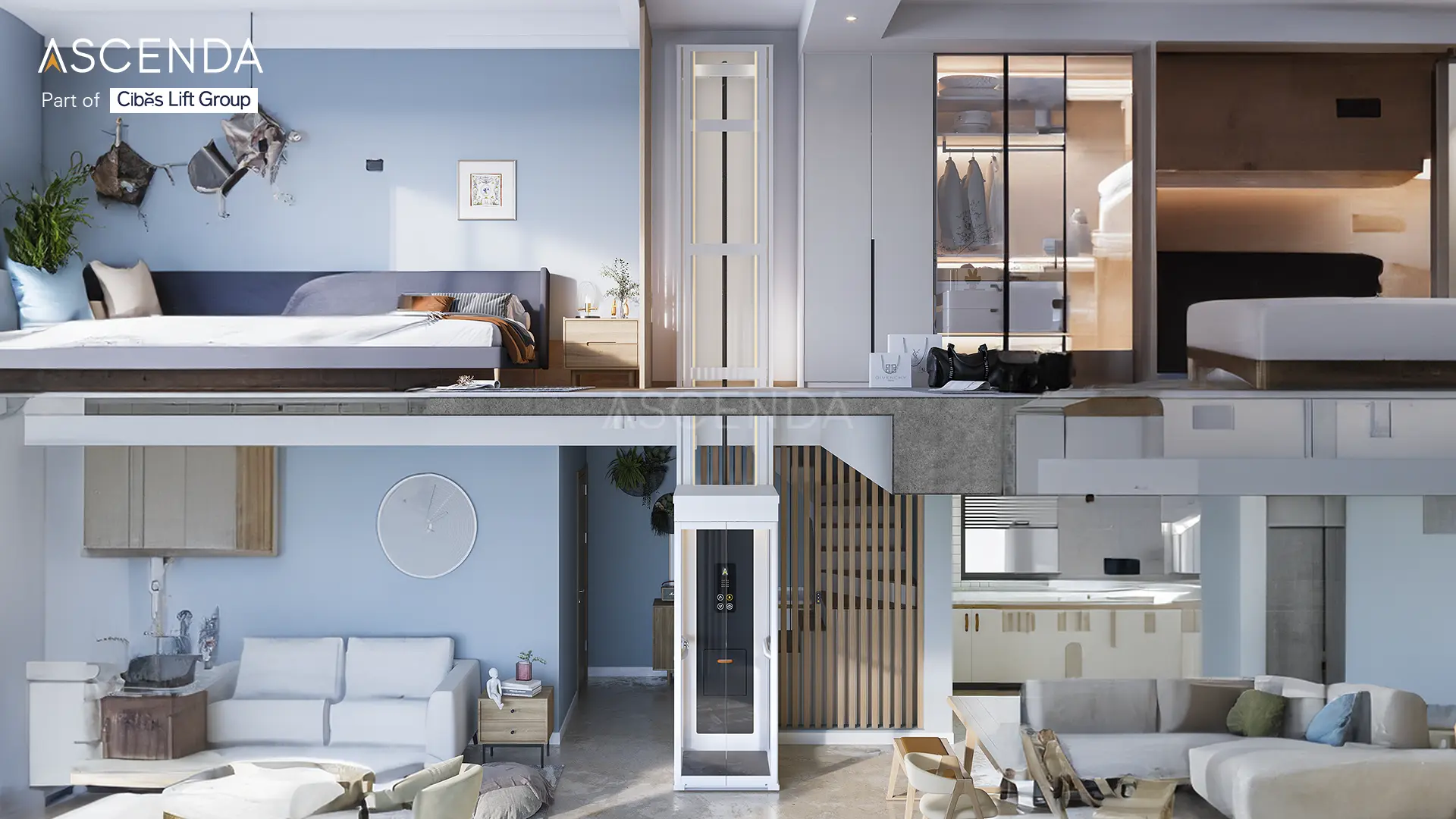 lift rumah 2 lantai 1