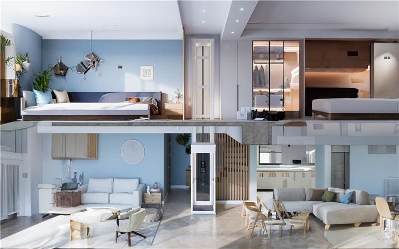 Ascenda, Lift Rumah 2 Lantai 